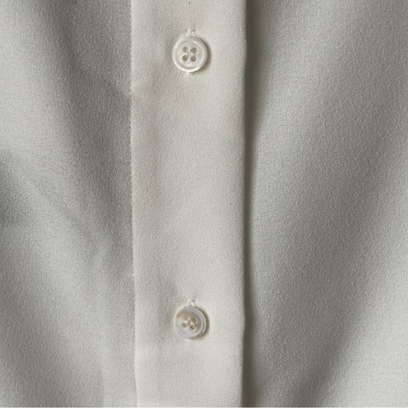 Jenni Kayne Ivory Crepe V-Neck Shell Sleeveless Top M NWT - Picture 5 of 13